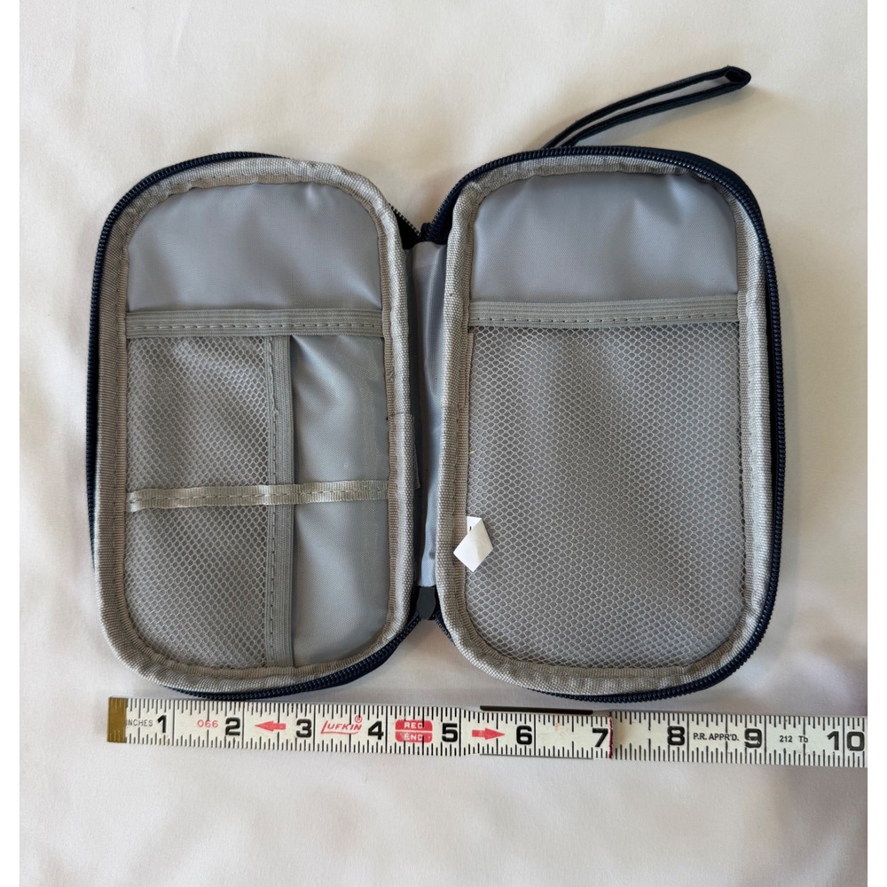 Tech Organizer Travel Case Zip Around Electronics Accessory‎ Pouch Blue - Picture 4 of 4